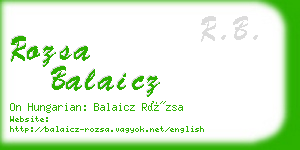 rozsa balaicz business card